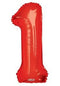 34" Red Number 1 Balloon