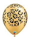 Qualatex 11" Leopard Spots Metallic Latex balloons 50ct.