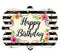 30" Floral Frame Birthday Shape Balloon