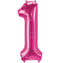 34" Hot Pink Number 1 Balloon