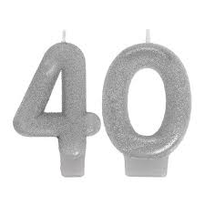 Sparkling Celeb 40 Numeral Candle
