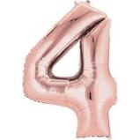 34" Rose Gold Number 4 Balloon
