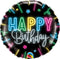 18" Happy Birthday Neon Glow Balloon #374