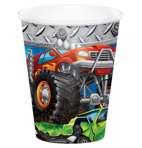 Monster Truck Rally 9oz Cups 8ct.