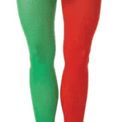 Christmas Tights Red/Green Plus Size