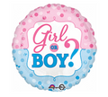 18" Gender Reveal Boy or Girl Balloon #292
