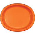 Sun-kissed Orange Paper Oval Platter 8ct.