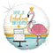 18" Fab Flamingo Bday Holographic Balloon #181