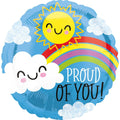 18" HX Proud of You Sun and Cloud Grad Balloon #484