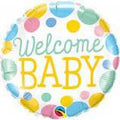 18" Welcome Baby Dots Balloon #159