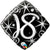 18" Elegant Swirl 18th Bday Balloon #161