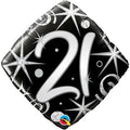 18" Elegant Swirl 21st Bday Balloon #162