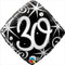 18" Elegant Swirl 30th Bday Balloon #163