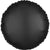 18" Luxe Satin Black Round Balloon - PKG