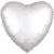 19" Luxe White Satin - Heart