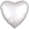 19" Luxe White Satin - Heart