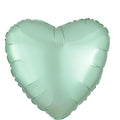 19" HX SATIN LUXE MINT GREEN HEART BALLOON