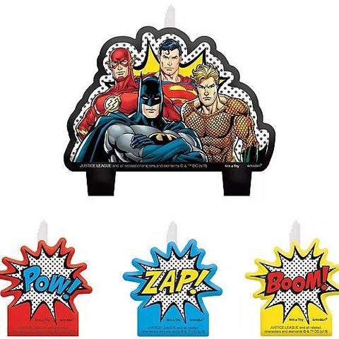 Justice League Birthday Candle Set 4ct