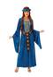 Medieval Royal Blue Maiden Adult Small Costume (6-10)