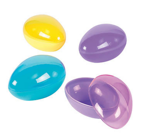 7" Fillable Colorful Plastic Easter Egg - 1PC