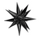 40" STARBURST MAGIC STAR BLACK BALLOON