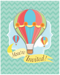 Up Up Away Invitations 8ct