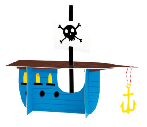 Ahoy Pirate Ship Centerpiece Decoration