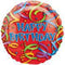 18" Happy Bday Streamers Balloon #61