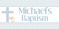 Lamb Baby Blue Baptism Custom Banner