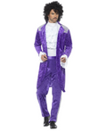 Adult 1980s Purple Musician Costume