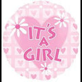 18" It's A Girl Pink Heart Balloon #141