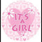18" It's A Girl Pink Heart Balloon #141