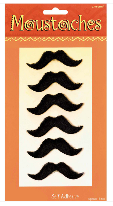 Moustaches Fiesta 6PCS