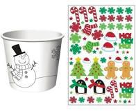 Christmas Treat Cups w-Stickers 6ct