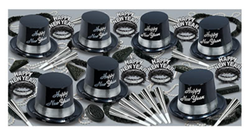 NEW YEARS SILVER LEGACY ASSORTED KIT FOR 50 PEOPLE