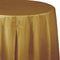 Glittering Gold Plastic Octy-Round Tablecover 82"