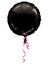 18" Black Round Balloon #398