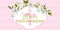 Pink Floral Cross Communion Custom Banner