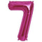 34" Hot Pink Number 7 Balloon