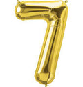 34" Gold Number 7 Balloon