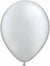 5" Qualatex Metallic Silver Latex Balloons 100ct