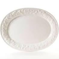Cream Oval Plasitc Platter Tray