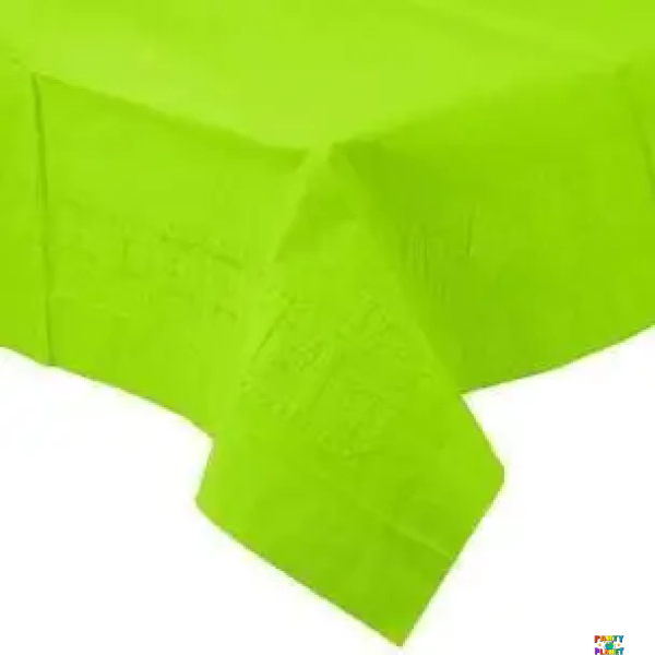 Fresh Lime Tissue-Poly Table Cover 54"x108"