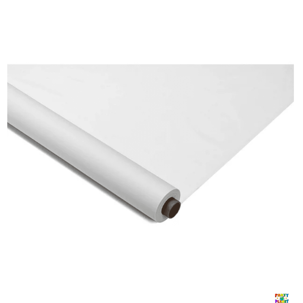 White Plastic Table cover Roll - Disposable Banquet Roll 40" X 100' - Image 1