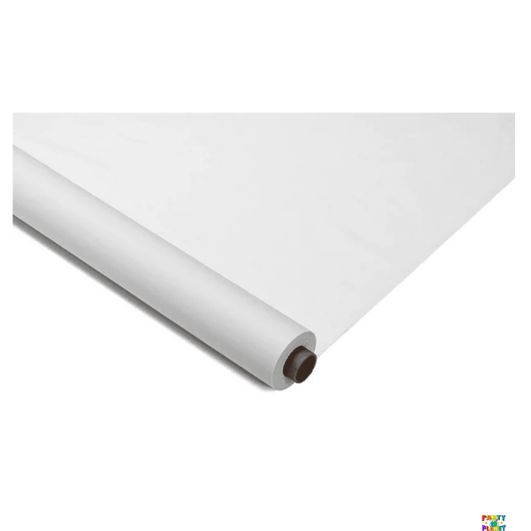 White Plastic Table cover Roll - Disposable Banquet Roll 40" X 100'