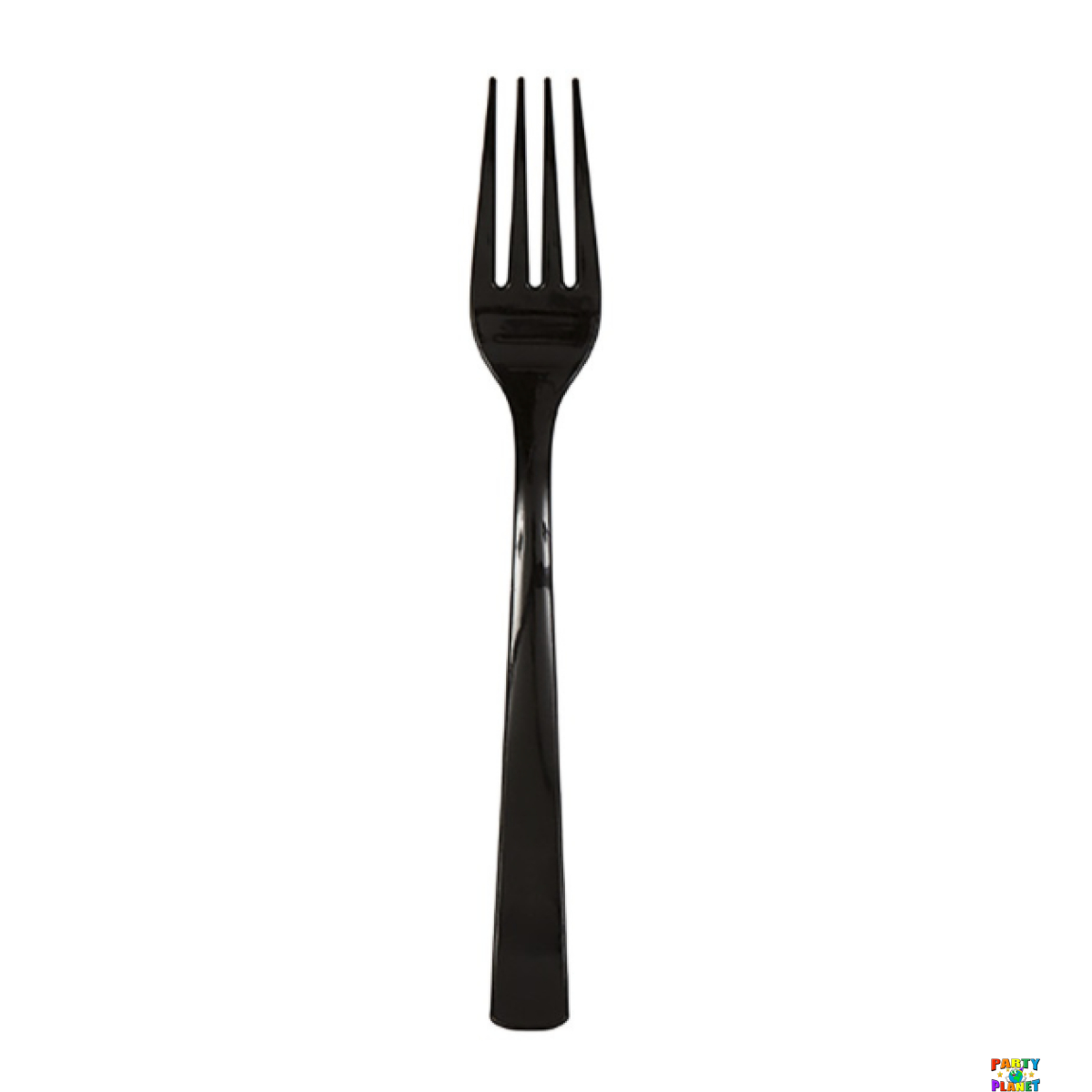 Black Solid Plastic Forks 18ct. - Image 1