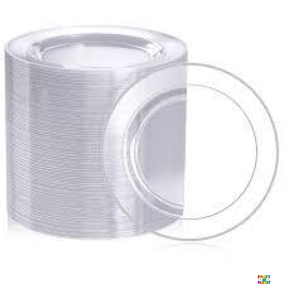 7" CLEAR PLASTIC PLATE - 100CT - Image 1