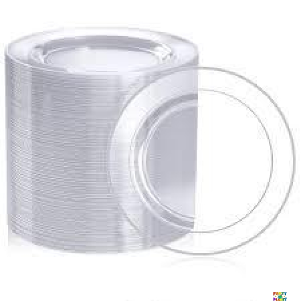 7" CLEAR PLASTIC PLATE - 100CT