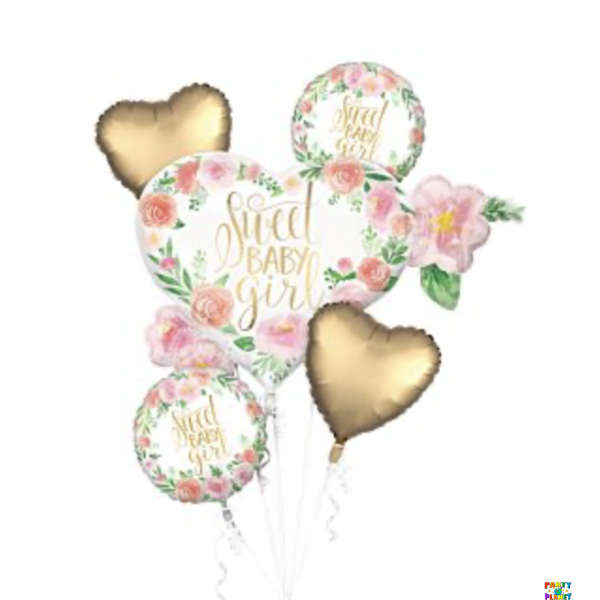 Balloon Bouquet Floral Baby Girl