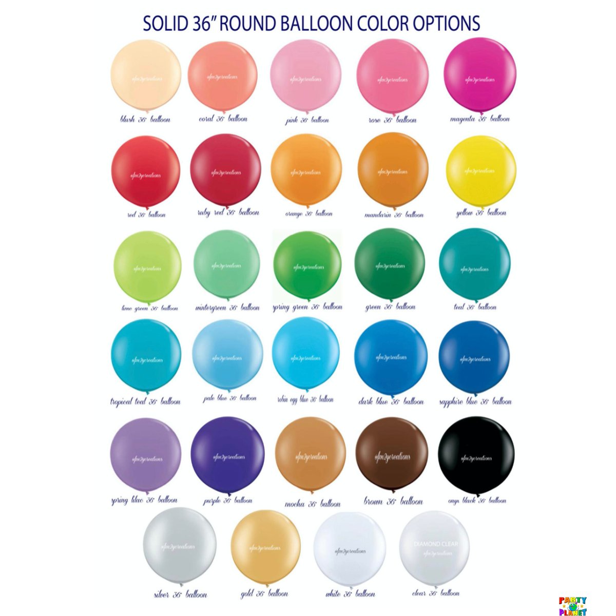 36" Assorted Jumbo Balloons with Helium (Local Pick-Up Only) - Image 1